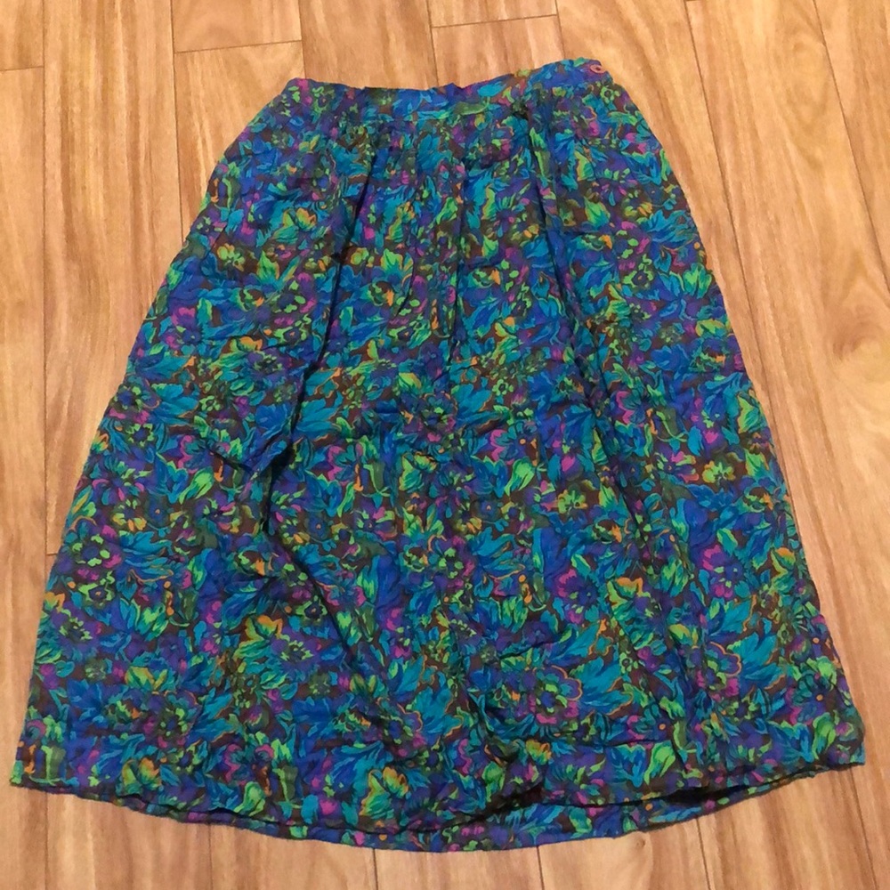 Vintage psychedelic midi skirt